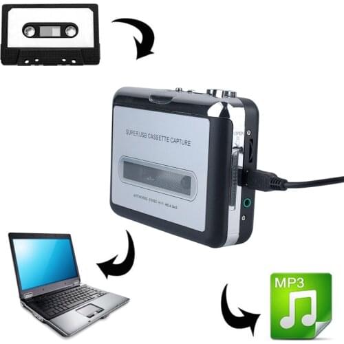 Ezcap218 USB Cassette Converter, Convert Old Tape Music To MP3 Digital Format To Computer, Auto-Rerverse Function,Walkman Player