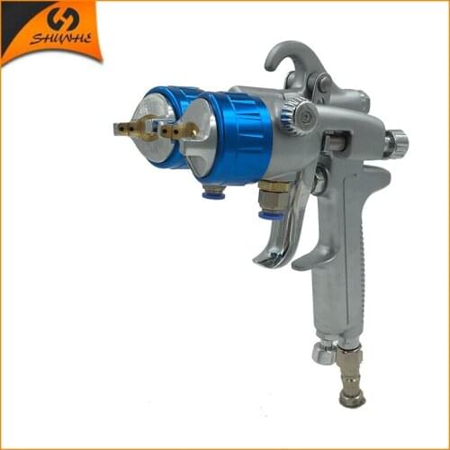 SAT1189 high pressure dual nozzle spray gun air gun paint sprayer double head sprayer nano chrome foam sprayer