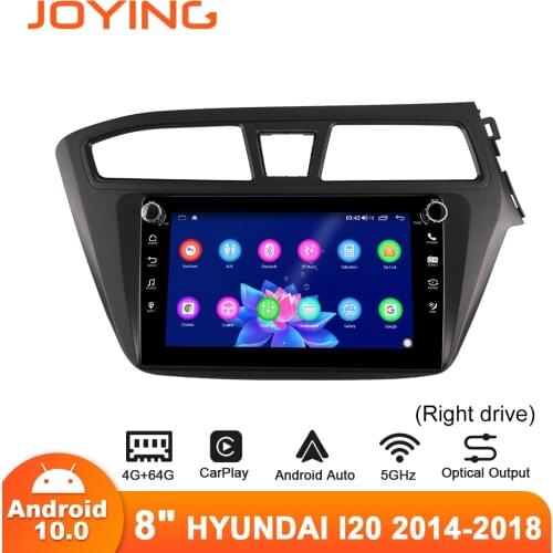 Joying 8inch Android10 Car Radio for Hyundai i20 2014-2018 Right Drive GPS Carplay DSP SPDIF Bluetooth5.1 Subwoofer Android-auto