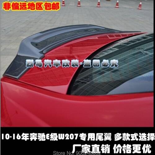For Mercedes benz w207 c207 Class Coupe 2010 - 2016 E200 E250 E300 E350 Carbon Spoiler Wing Trunk Lip Boot Cover Car Styling