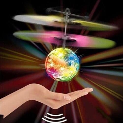 Magic Ball Flying Flying Flying Ball infrared induction hand helicopter LED colors game toy kids rechargeable to battery light