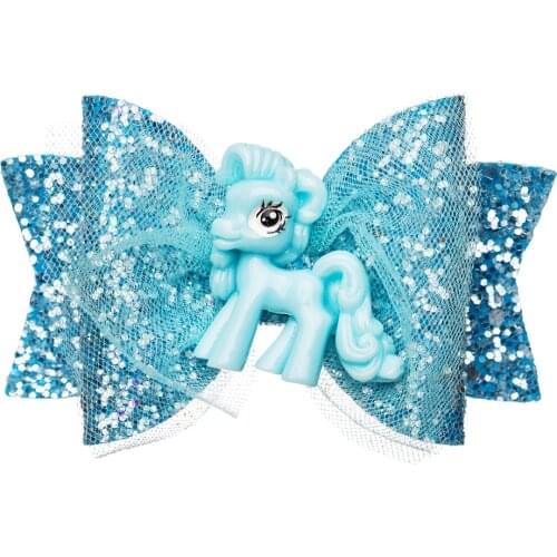 Thumblina Cartoon Glitter Bow Sparkly Hair Clip for Women Girls Hairpin Children Kids Barrettes Hair Accessories