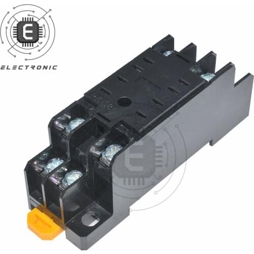 10pcs / lot PYF08A 8 Pin Relay Socket Base For MY2 HH52P H3Y-2 Power Socket Base