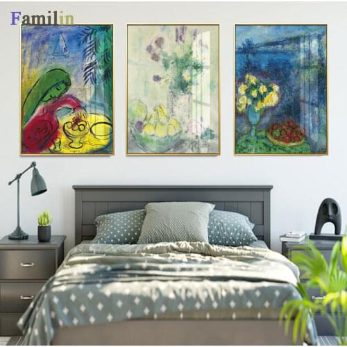 Abstract Fashion Vintage Couple Flower Wall Art Canvas Painting Nordic Posters And Prints Wall Pictures For Living Room Decor