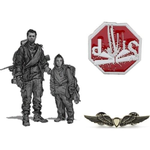 The Last Of Us 2 Ellie Brooch Pin Wings Rocket Spaceship Badge Pin Accessories Fans Cosplay Gift