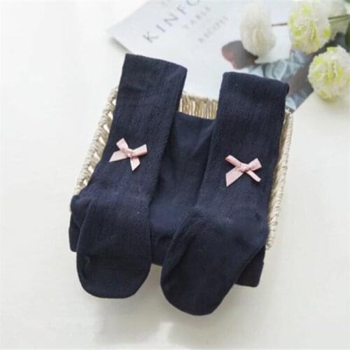 Hot Sale Toddler Baby Tights Big PP Soft Cotton Bow Solid Leg Warmers Dancing Thickening Baby girl Pantyhose Warm Stockings
