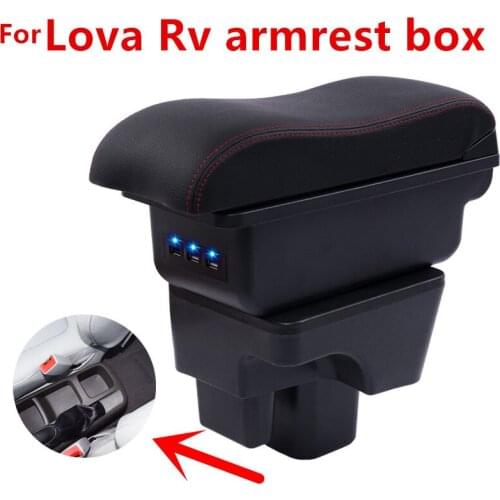 For Chevrolet Lova Rv armrest box central Store content box interior decoration Storage Center Console With USB interface