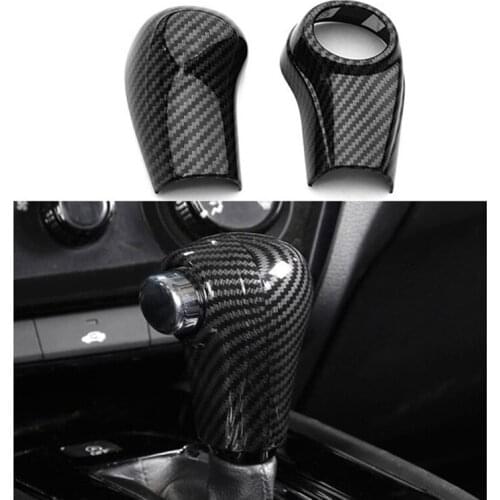 For Honda HRV HR-V Vezel 2014 to 2018 2019 2020 ABS Carbon Fiber Gear Shift Knob Cover