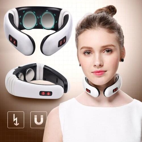 Electric Neck Massager Smart Shoulder Body Massager Low Frequency Magnetic Therapy Pulse Pain Relief Tool Health Care Machine