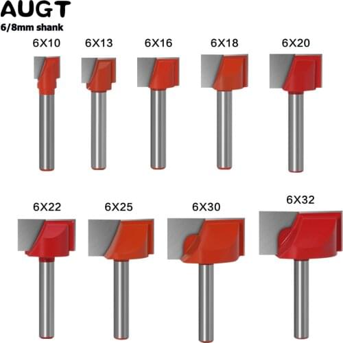 6/8mm Shank Router Bit For Wood Cleaning Bottom CNC Milling Cutter Endmill Engraving Bits Solid Carbide Woodworking Tools 32mm