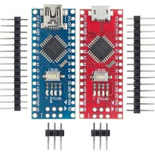 10PCS Nano V3.0 Nano V3 with usb cable controller compatible for arduino nano CH340 USB driver Blue/Black/Red ATMEGA328P/168P