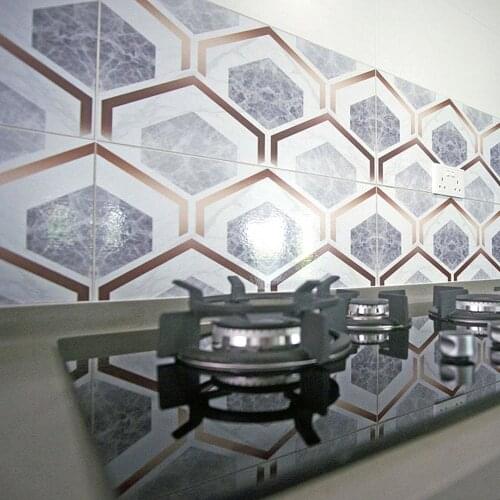 Kitchen Cooktop Marble texture Oil-proof tile stickers PVC deco wallpaper Bathroom matte non-slip waterproof floor sticker