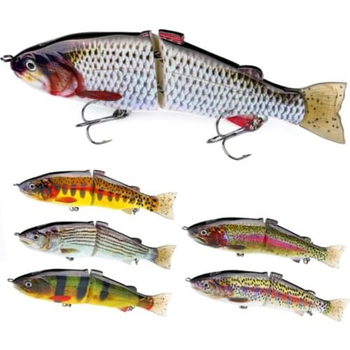 Multi Jointed Swimbait Lure 6# Hook 18.6cm 65g Pike Muskie Walleye Bass Fish Lure Sea Fishing Bait Lifelike Big Size Glide Bait