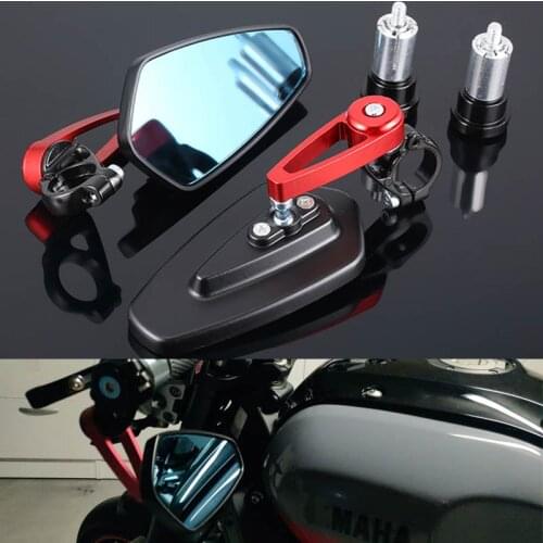 Motorcycle Mirror Bar End Handlebar End Side Rearview Mirrors For YAMAHA Mt07 R6 2007 R6 2017 Virago 400 Aerox 50Cc Xt660 Xt660X