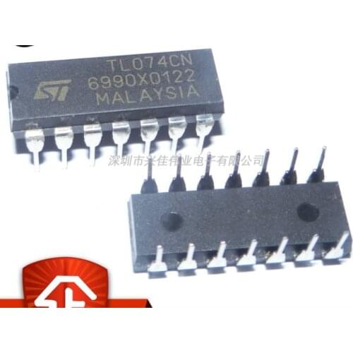 Xinyuan 10pcs/lot TL074CN DIP14 TL074 DIP 074CN DIP new and original IC