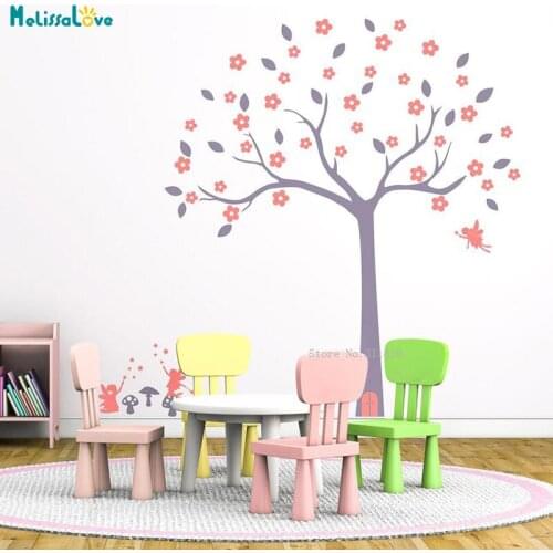 Fairy Tree Wall Sticker Set Large Size Home Decor Lovely Murals New Design Custom Color Decals YT5793