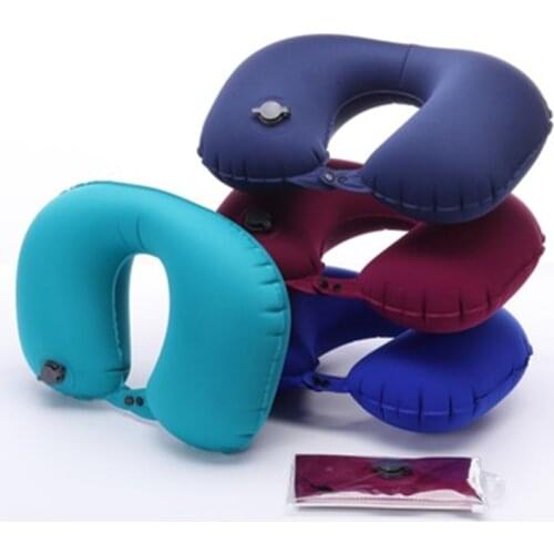 Inflatable U Shape Neck Pillow Office Airplane Driving Travel Nap Support Head Car Head Neck Cushion Rest Health Care DropShip