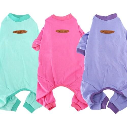 Pure color cotton sweater four-legged big dog clothes pet four seasons anti-hair falling dog clothes golden labrador