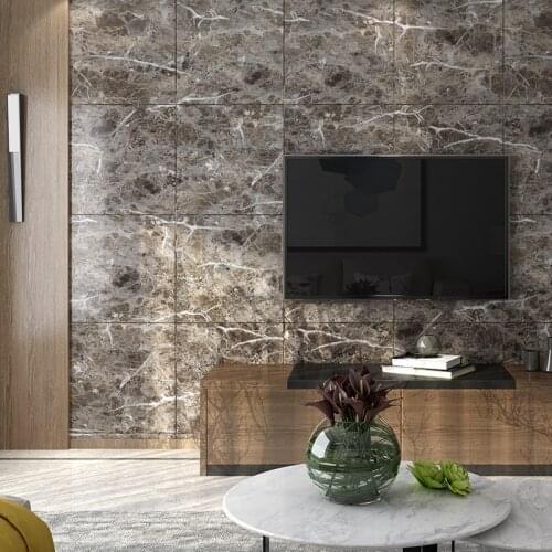 Creative new SXPE self-adhesive floor marble tiles stickers PVC floor stereo self-adhesive wall stickers plastic floor