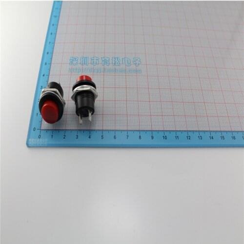 Not self-locking 16 mm button switch red green random hair 10pcs Free Shipping