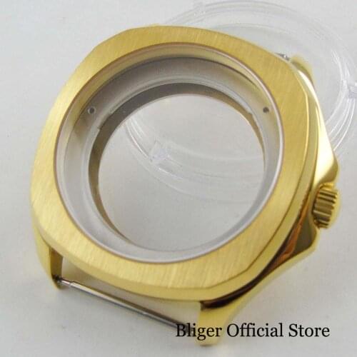 Sapphire Glass 39mm Diameter New Luxury Gold Watch Case Fit for ETA 2836 Automatic Movement