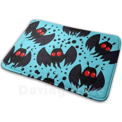 Mothman Blue Night Soft Non-Slip Mat Rug Carpet Cushion Mothman Cryptid Cryptozoology Monster Cute Point Pleasant West