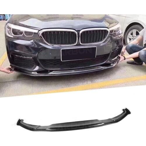 Carbon Fiber HM Style Front Lip Spoiler For BMW 5 Series G30 G31 G38 520i 530i 540i M Sport 2017- 2019 FRP Front Bumper Lip