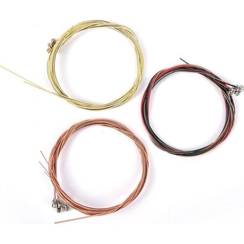 6Pcs/Set Classic Guitar Multi Color Acoustic Guitar Strings Rainbow Colorful Guitar Strings E-A For Acoustic Folk Guitar