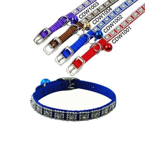 20sets 240Pcs/Lot (4 colors) Lively Pet Dog & Cat Diamond Collar Waistband Style 1.0cm CDW1001