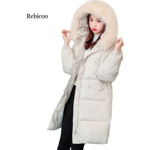 New Autumn winter Women parka Solid zipper Long sleeve Hooded Medium length Thick Outwear Coat Jacket 2019 Fashion Cotton