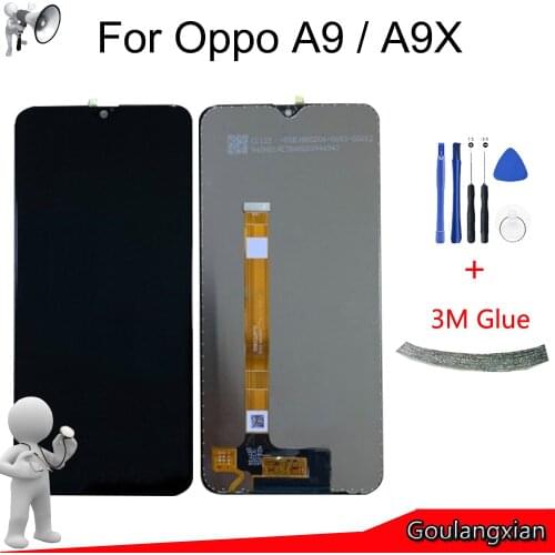 6.53" AAA Quality LCD For Oppo A9 PCAM10 LCD Display Touch Screen Digitizer Assembly For Oppo A9X F11 LCD