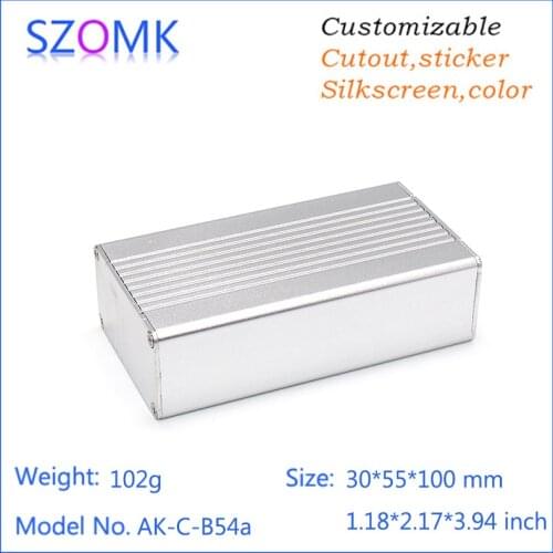 1 piece, 30*55*100mm aluminium die casting enclosure box aluminum enclosure for electronic housing extrusion junction box
