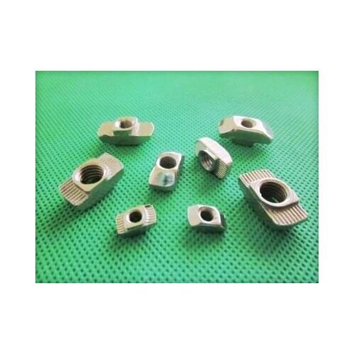10PCS M3 M4 M5 Hammer Nut Aluminum Connector T Fastener Sliding Nut Nickel Plated Carbon Steel for 2020 series Aluminum Profile