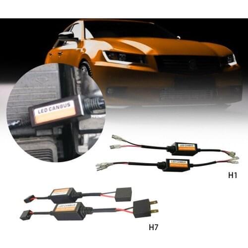 2pcs H7 H1 LED Bulb Decoder Resistor 50w Canbus Error Canceller Wire Harness Adapter for Car Headlight Accessories Parts 2021