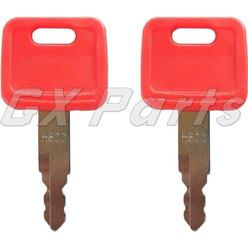 2PCS Ignition Starter Key 4286465 Stamped H800 AT194969 For Fiat Case Dozers John Deer Hitachi Excavators New Holland