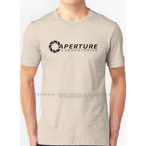 Aperture T Shirt 100% Pure Cotton Aperture Aperture Labs Half Life 2 Half Life 3 Portal 2 Gaming Geeky Cave Johnson Aperture