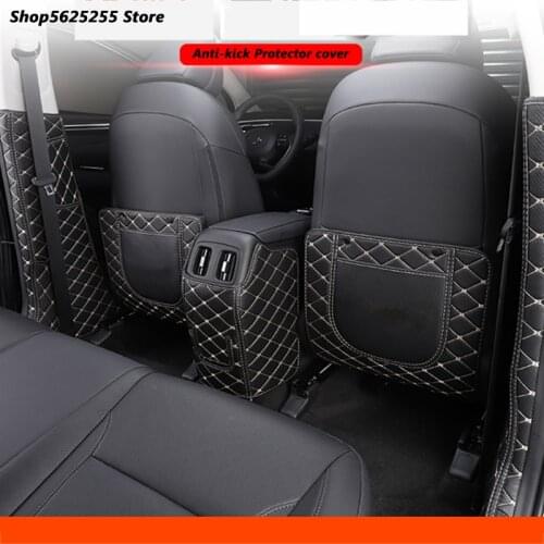 Car Seat Anti-Kick Pad For Hyundai Tucson NX4 2021 2022 Accessories Seat Cover Rear Protection Interior Decoration Trim