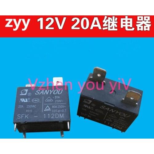 50pcs relay SFK-112DM HF102F-12VDC G4A 20A 250VAC