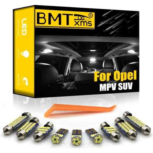BMTxms For Opel Combo Vivaro Zafira MPV Frontera Crossland X Mokka Antara Grandland X Movano Canbus Car LED Interior Light Kit