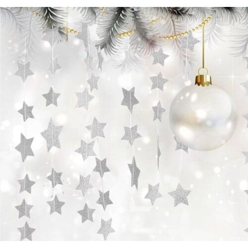 4M long shiny romantic Pentagonal star Christma Party Decor Photo Props Glitter Wedding Decorations baby shower party decoration