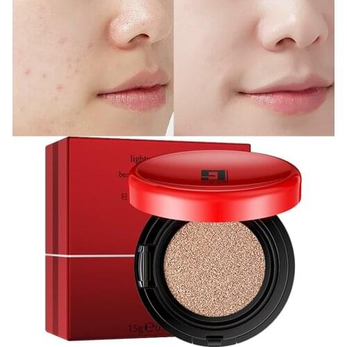 Long-Lasting Air Cushion BB Cream Natural Concealer Moisturizing Whitening Nude Base Makeup Soft Facial Cc Foundation Creams 15G