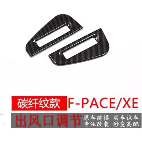 For Jaguar Carbon Fiber F-PACE/XE Air outlet adjustment Automotive Interior Stickers Automobiles Parts Accessories