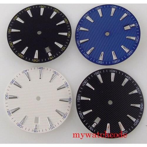 For NH35 33.5mm Sterile Watch Dial Face Parts With Date Window Luminous Marks Wistwatch Replacement