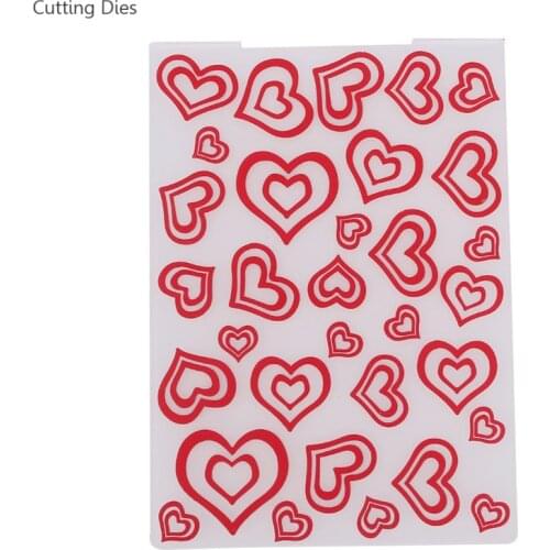 Double Heart Plastic Embossing Folder For Scrapbooking Paper Card Making DIY Craft Album Scrapbooking Home Decoration