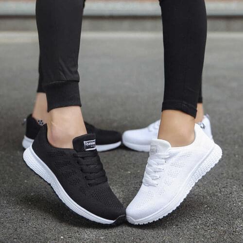 Breathable Lightweight Mesh Casual Sports Shoes Womens Vulcanized Shoes 2021 Spring And Autumn New