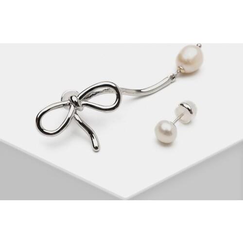 G23 Amorita Boutique Trendy Bowknot Pearl Drop Earring Accessories For Cute Women Party Gift Jewelry