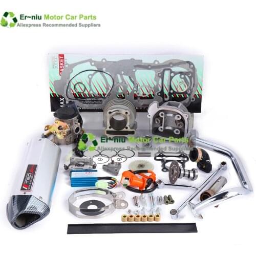 GY6 50/60/80cc upgrade GY6 100cc QMB139 4 STROKE bore 50MM CYLINDER KIT ANDRacing A9 Camshaft carburetor CDI COIL Exhaust