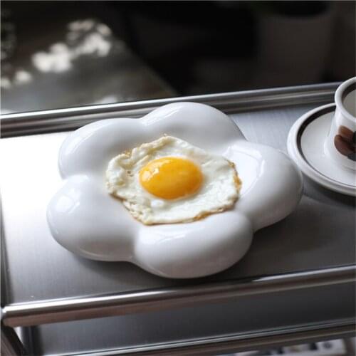 Ceramic Cloud Plate To Match Your Cloud Egg Breakfast Plate Storage Plate or Snacks and Cookies, Bunny Candy Dish Gift, 8 Inch