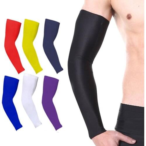 2Pcs/Set Lengthen Sport Arm Compression Sleeve Summer Breathalbe Basketball Cycling Running Elbow Pads Protective Sleeves