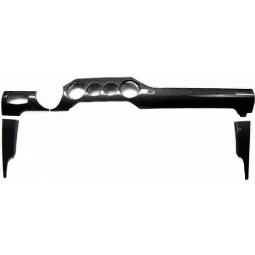 Real Dry Carbon Fiber Center Console Dashboard Panel 4 holes set For Ford Mustang GT model